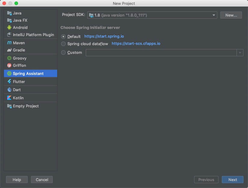 选择SpringAssistant
